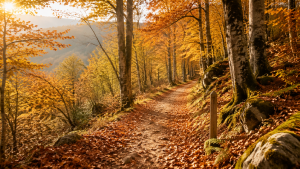 Sentier de randonnée en forêt
