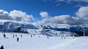 Vue sur sur les pistes