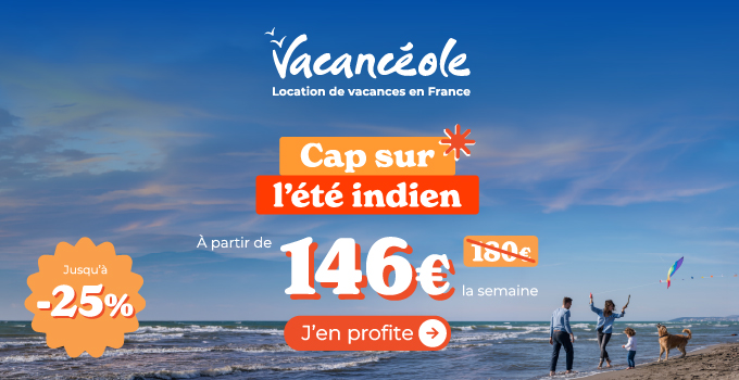 Jusqu'� - 25% sur vos vacances